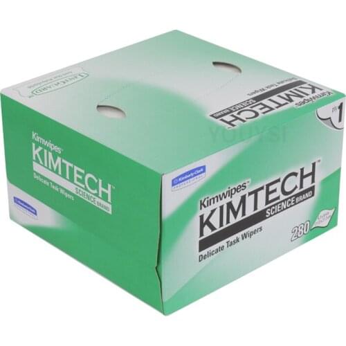 KIMTECH Kimwipes Delicate Task Wipers 280PCS/box Optical Fiber Cleaning Kimwipes Dustfree Paper Optical fiber wiping paper