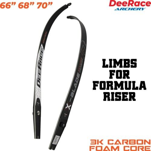 【Limbs For Formula Riser】Recurve Bow Limbs With 3K Carbon Foam Core Use to Hoyt 66"68"70" 22lbs 28lbs 30lbs Target Bow Limbs