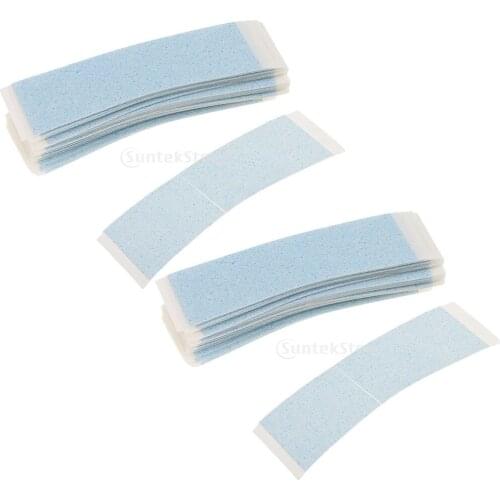 72x Sweatproof Wig Tapes C Shape Hair Extension Toupee Skin Clothes Glue Strips