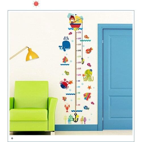 Measuring Height Baby Wall Stickers Childrens Room Stickers Decorative Wall Stickers DIY 3d Vinyl Wallpaper Wall Stickers