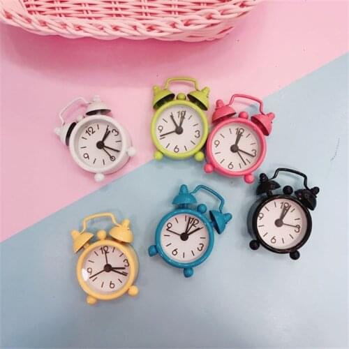 Mini Alarm Clock Electronic Round Number Double Bell Desk Table Digital Quartz Clock Home Decoration Retro Portable Cute Durable
