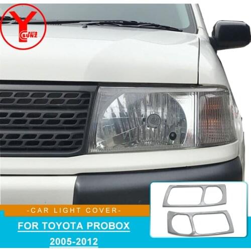 For Toyota accessories ABS head light cover trim for Toyota Probox 2005-2012 car styling front lamp cover Light Guard Cover Hood