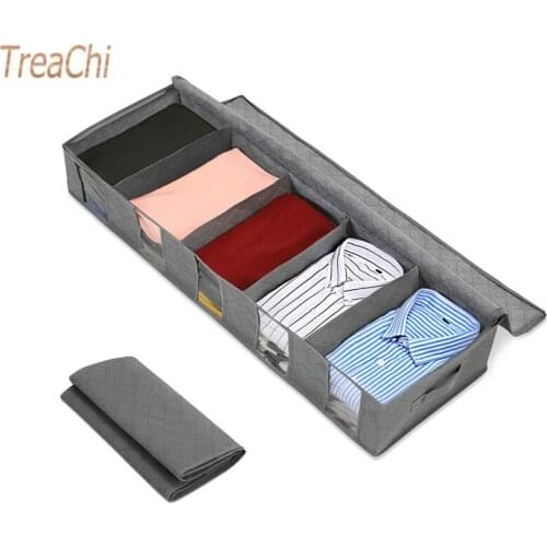 Non-woven Storage Box Folding Cotton Quilt Storage Bag Clothing Organizer Dust Proof Moisture Proof Bag