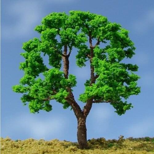 Newest !! 5pcs/Set Plastic Model Trees For Railroad House Park Street Layout Green landscape Scene Scenery High Quality