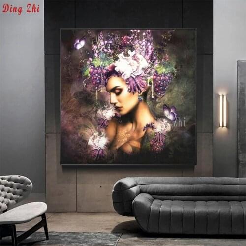 Full Square/Round Diamond Painting Abstract Colorful Sexy Beauty Avatar 5D Diamond Painting Mosaic Rhinestone Picture Decoration