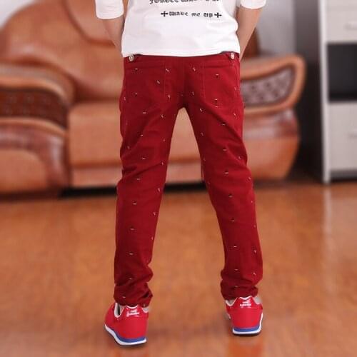 Boys casual pants 2020 designer brand kids long pants pockets all-match british style fashion trousers for children pants 3-16T