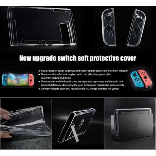 Clear Crystal Soft TPU Protective Case Cover Skin For Nintend Switch NS Controller Joy-Con Transparent Clear Shell