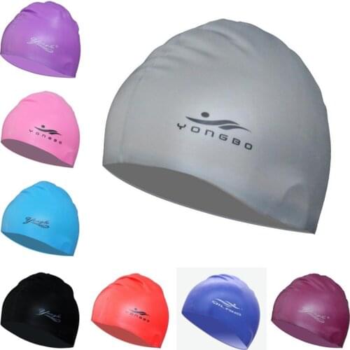 New 2020 Elastic Silicone Gel Waterproof Adults Children Kids Swim Pool Sports Swimming Cap Hat for Men Ladies Women Boys Girls