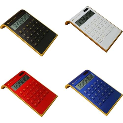Solar Power Fashion Inclined School Office 10 Digits Desktop Calculator Tool