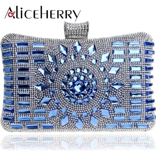 Rhinestones Women Luxury Handbags Beaded Chain Shoulder Bags Day Clutches Purse Wedding Party Cosmetics Wallets