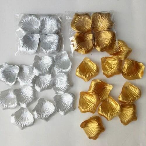 Wedding road lead flower petal party table center pieces rose flower pieces gold /silver Valentine rose flowers Marriage Decor