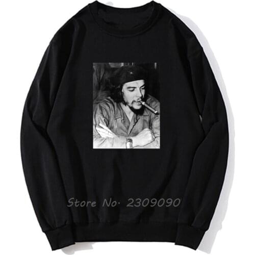 Hoodie Blaze Man Che Guevara Cigar Gift Idea Funny hoodies Hip Hop Men Pullover Fleece Sweatshirts Harajuku Streetwear