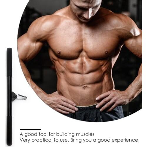 Stainless Steel Black Fitness Triceps Trainer Pull Down Bar Firness Supplies Tension Rod Fitness Rod Non-slipicep Bar Exercise