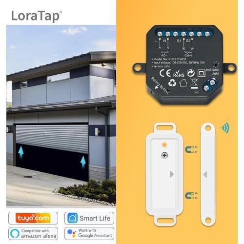 Tuya Smart Life Garage Door Wireless Sensor Opener Controller WiFi Switch Alexa Echo Google Home DIY Smart Home App Alert No Hub