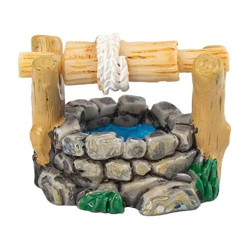 Water Well Bridge Ornament Mini Bonsai Figurines Vintage DIY Crafts Miniatures Fairy Garden Decoration Accessories