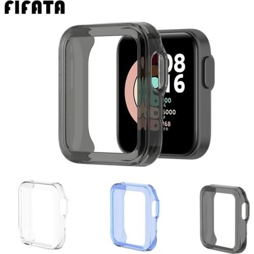 FIFATA Protective Cover For Xiaomi Mi Watch Lite Case Protector Frame Shell Soft TPU Silicone Cases For Redmi Watch Accessories