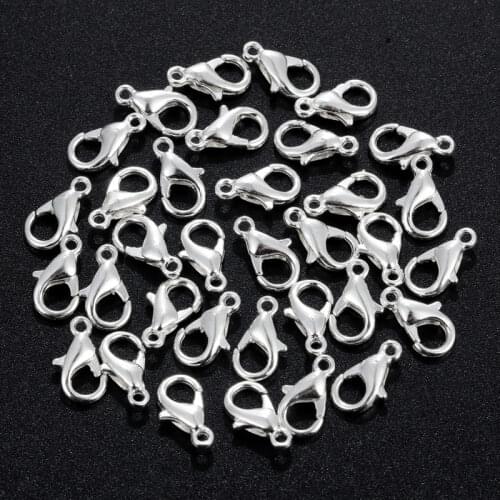 100pcs Lobster Clasps for Bracelets Necklaces Hooks Chain Closure Findings Accessories for Jewelry Making Accessories