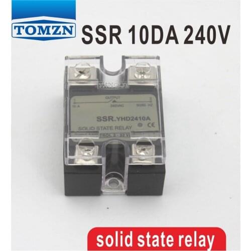 10DA SSR Control 3-32V DC output 12~240VAC single phase AC solid state relay