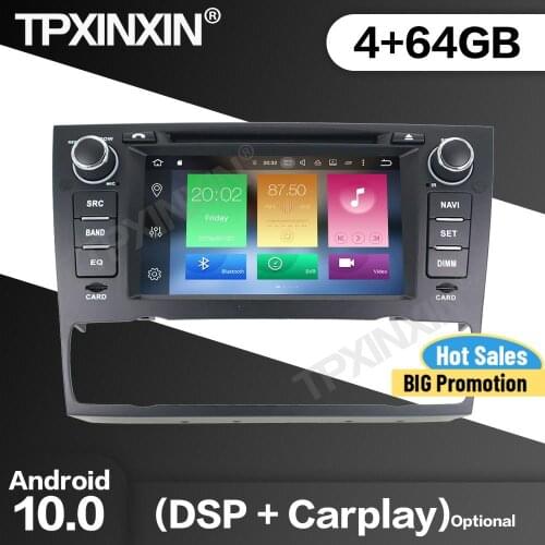 4+64G Carplay Car Radio 2 Din Stereo Receiver Android 10.0 For BMW E90 GPS NAVIGATION Auto Multimedia Player Recorder Head Unit