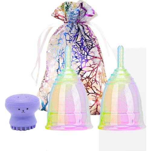 5pcs/ Set Women Copa Reusable Menstrual Cup Lady Period Cup Medical Grade Silicone Menstrual Cups for Women Feminine Hygiene