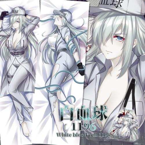 Anime Cells at Work Black White blood cell Dakimakura Hugging Body Pillow Case Otaku Male Long Pillow Cushion Cover Gifts SM