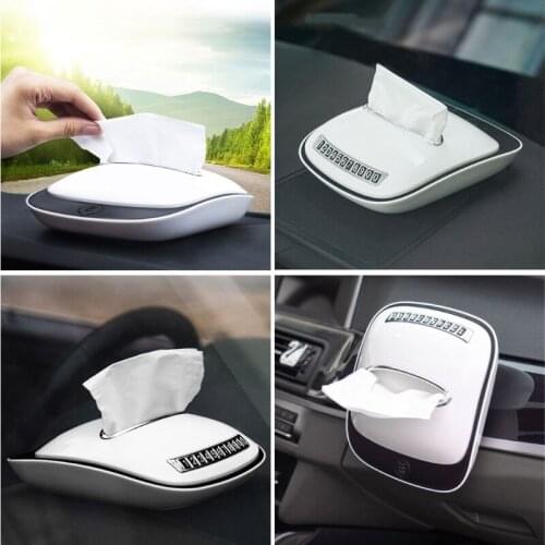 Car Tissue Storage Box Non-slip Car Interior Accessories Car Tissue Holder B36B