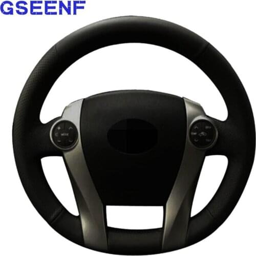 Car Steering Wheel Cover Black Artificial leather For Toyota Prius 2009 2010 2011 2012 2013 2014 2015 Aqua 2014 2015
