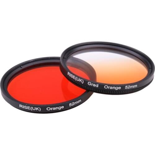 Camera Filter 52mm Full Orange Gradual Orange Lens Filter for Nikon D3100 D3200 D5100 SLR Camera Lens