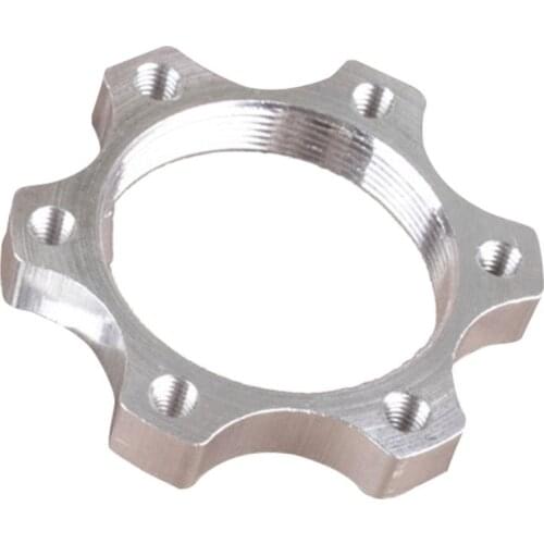 44mm/48mm Bicycle Disc Brakes Flanges Aluminum Alloy Lock Nut Flange Thread Disk Disc Brake Rotor 6 Bolt Flange Adapter