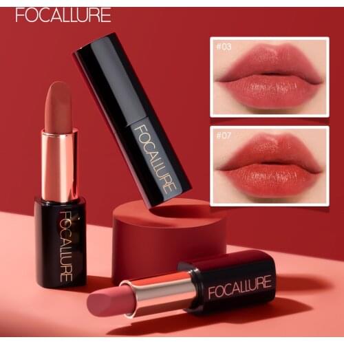 FOCALLURE 20 Colors Lips Makeup Lipstick Lip Gloss Long Lasting Moisture Cosmetic Lipstick Red Lip Matte Lipstick Waterproof