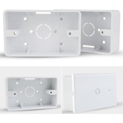 118*74*34mm External Mounting Box Wall Switch Box For Type 118 Dark Outfit Lighting Touch Switch White Color Wall Socket Box