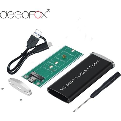 DeepFox USB 3.1 Type C To NGFF M.2 M Key SSD Enclosure Adapter Connector M.2 to USB 3.1 Converter Hard Disk Case Support 10Gbps