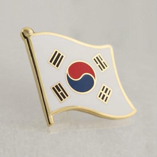 Soft Enamel South Korea Flag Lapel Pins