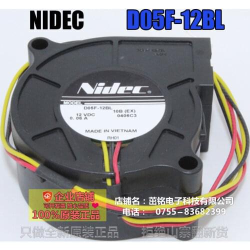 NEW NIDEC D05F-12BL 5025 DC12V 0.06A 5CM turbine Blower cooling fan