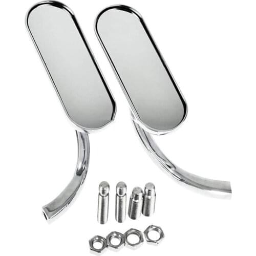 Motorcycle 8mm&10mm Mini Oval Mirrors Motorcycle Retro Rearview Mirror