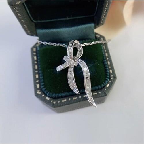 100% 18K white gold natural diamond necklace all use 0.36ct diamond and have certificate