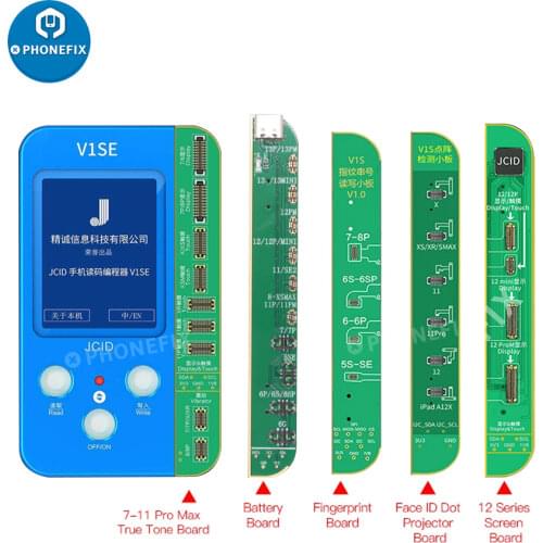JC V1S 5 in 1 for iPhone 7- 12Pro MAX Screen / Battery Code / Fingerprint Serial Number Code Reading Programmer JC Dot Matrix