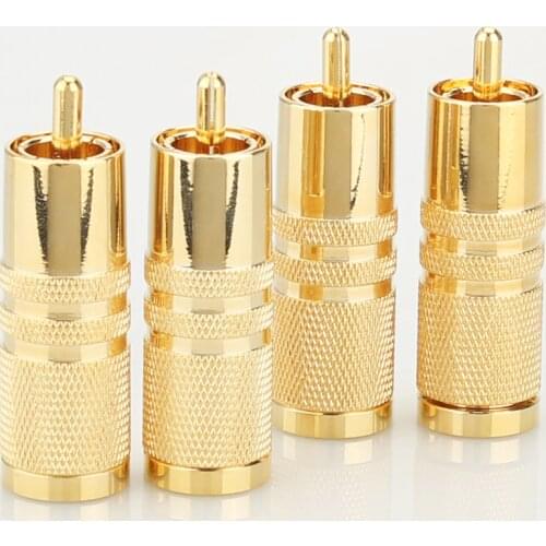 VB448G SRCA Signature Series Gold plate Male RCA connector rca plugs 4pieces per lot