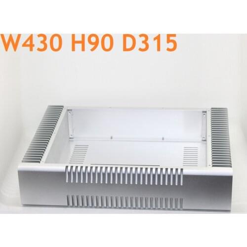 Preamplifier AMP Headphone Chassis DIY Power Amplifier Housing New Aluminum Luxury Hi-End Home Audio Enclosure W430 H90 D315