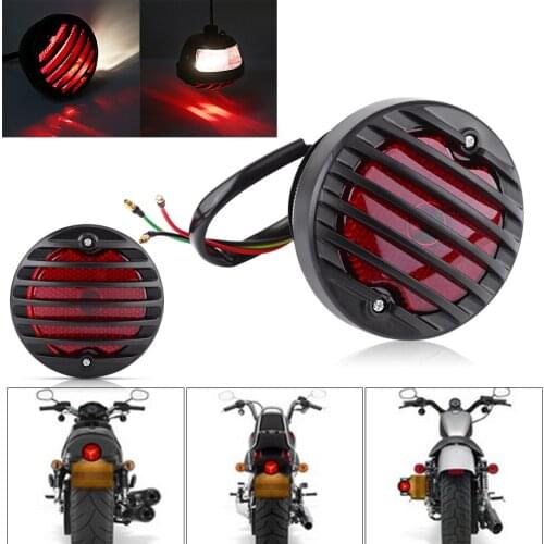 Adjustable Cafe Racer Style Stop Tail Light Motorcycle Motocicleta Tail Brake Light For Harley Bobber Chopper Scooter ATV Lights