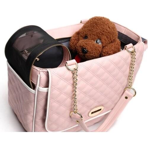 Luxury Portable Pet Puppy Travel Bags Dog Cat Carrier Bag Breathable Dog Cat Chihuahua Carrier Outgoing Pets Handbag