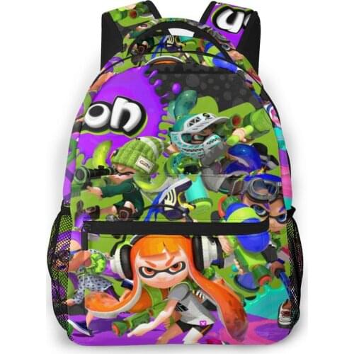 Splatoon Backpack for Girls Boys Travel RucksackBackpacks for Teenage school bag