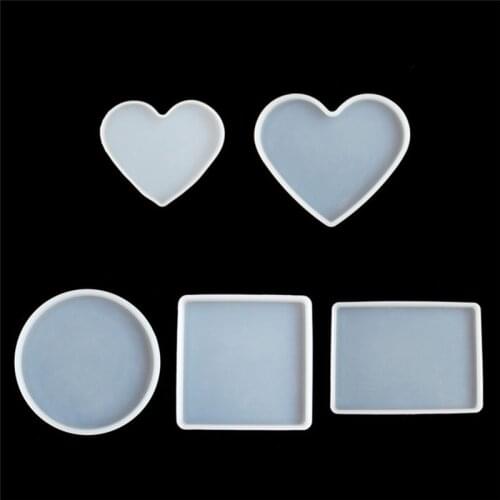Heart/Square/Round/Rectangle Silicone Mold DIY Pressure board Epoxy Tools Manual Decorating Molds Candy Ice cube Chocolate Mould