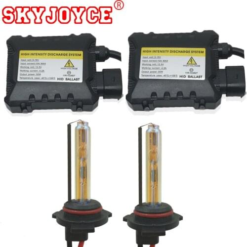 SKYJOYCE 55W hid kit Slim Ballast 55W H27 H1 H3 H7r H10 9006 H13-1 9004 H4-1 3000K yellow green blue purple pink hid light kit