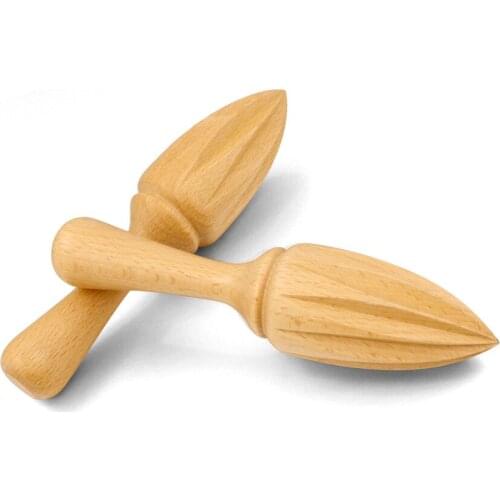 Jaswehome 2pcs/lot 16cm Wooden Lemon Reamer Manual Juicer Fruit Orange Juice Squeeze Tools Lemon Squeezer Fruit Vegetable Tools