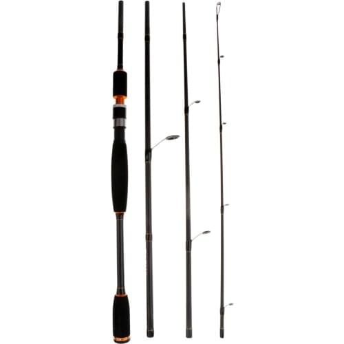 2.1m/7ft 4 Sections Carbon Fiber Spinning Rod Casting Fishing Pole Travel Fishing Tackles