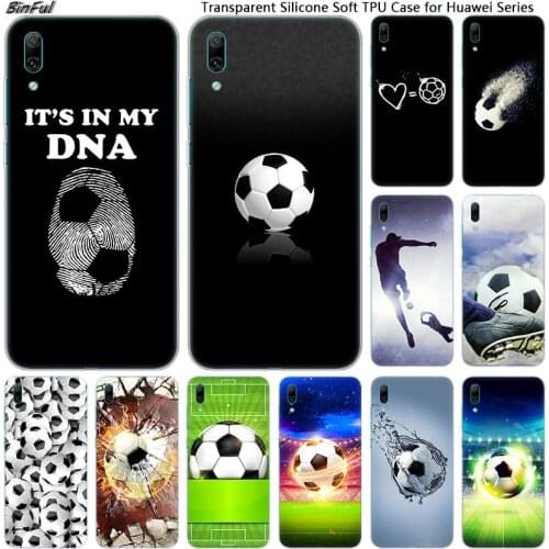 Sports football Soft Silicone Phone Case for Huawei Mate 10 20 Lite Pro Enjoy 9S Y9 Y7 Y6 Y5 2019 2018 Pro 2017 Fashion Cover