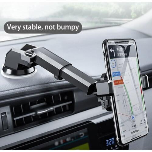 Smartphone Holder Universal Sucker Car Phone Holder Stand Retractable Foldable and Rotatable Phone Stand Car Accessories
