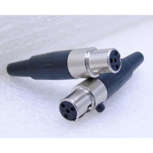 High quality 5pcs/lot mini xlr 4 pin female Audio Mic connector TA4F Mini XLR Connector with Steel Shell