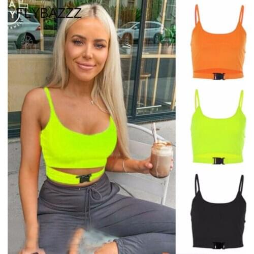 Women Yoga T Shirt Summer Hot Buckle Vest Boob Crop Top Female Leisure Party Club T-Shirt Sexy Camisole Tank Top Tee 3 Colors